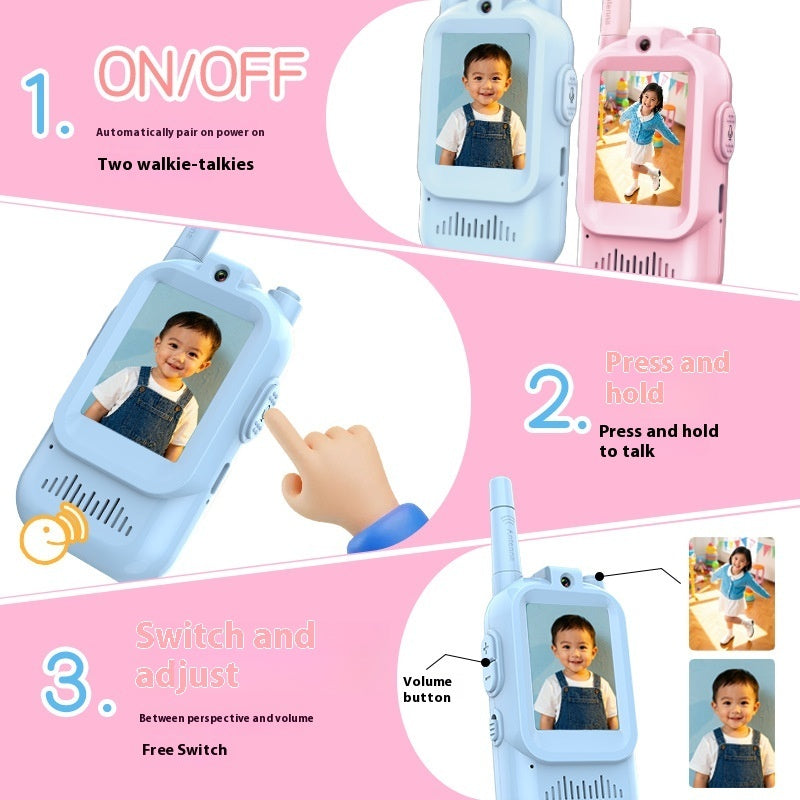 Mini Video Wireless Walkie-Talkies for Kids (2-Pack)