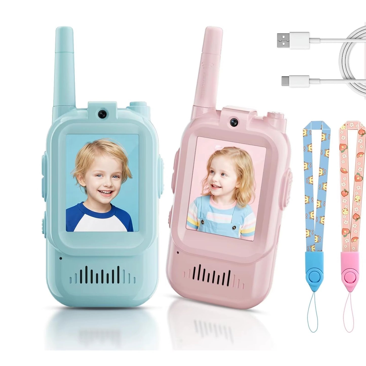 Mini Video Wireless Walkie-Talkies for Kids (2-Pack)